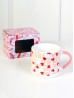 Heart Print Mug Set (set of 4) 350ml (12oz)